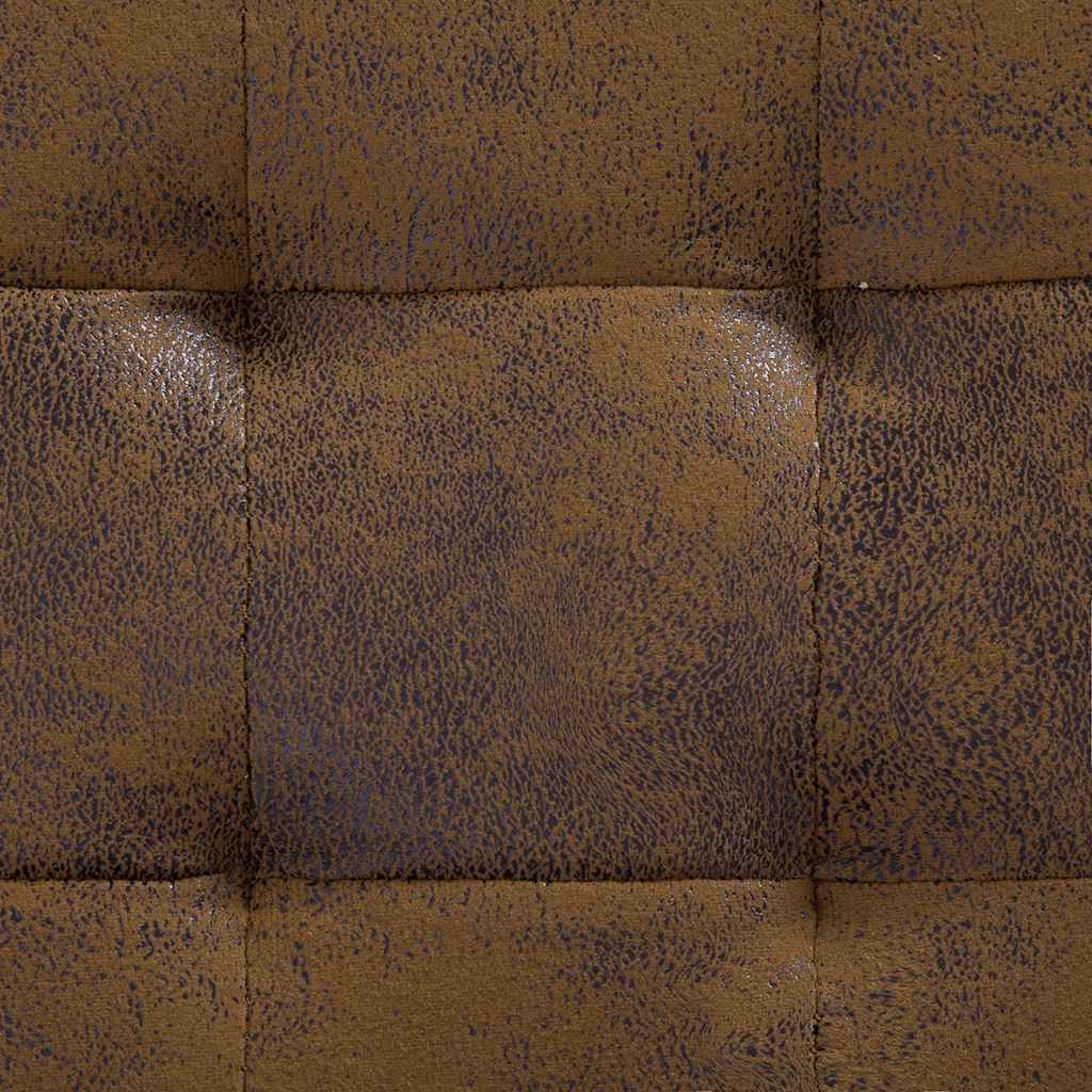 Pouf de rangement 87,5 cm Marron Similicuir daim - XIOS
