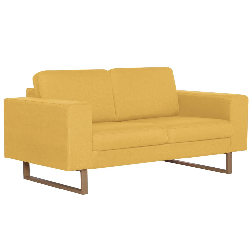 Canapé à 2 places tissu jaune - XIOS
