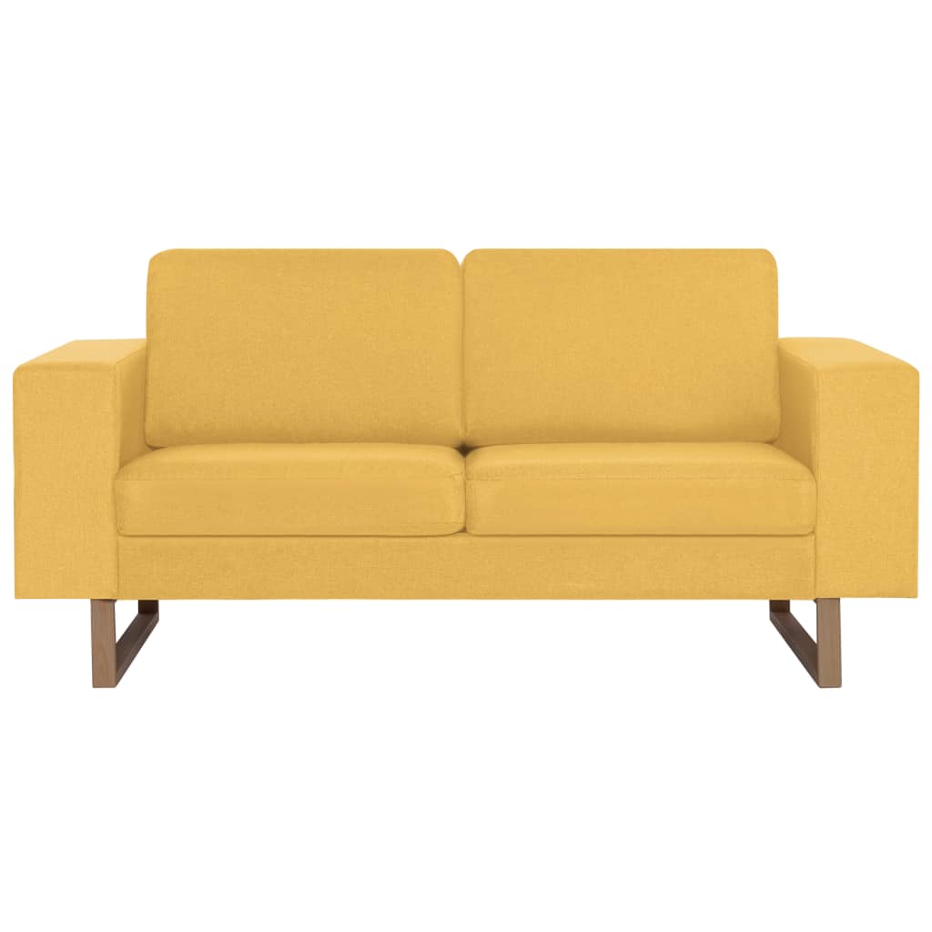 Canapé à 2 places tissu jaune - XIOS