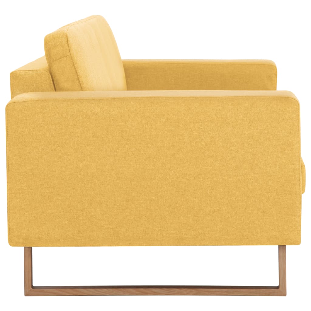 Canapé à 3 places tissu jaune - XIOS