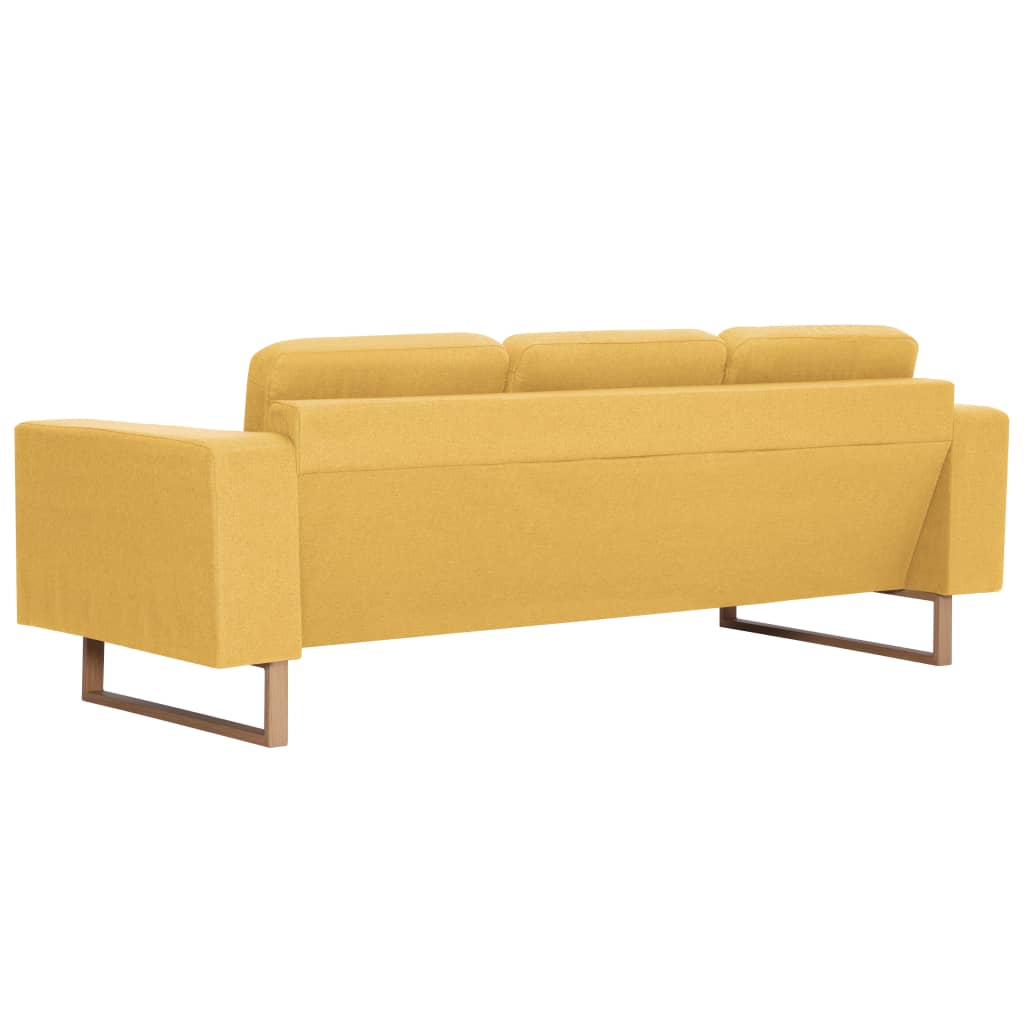 Canapé à 3 places tissu jaune - XIOS
