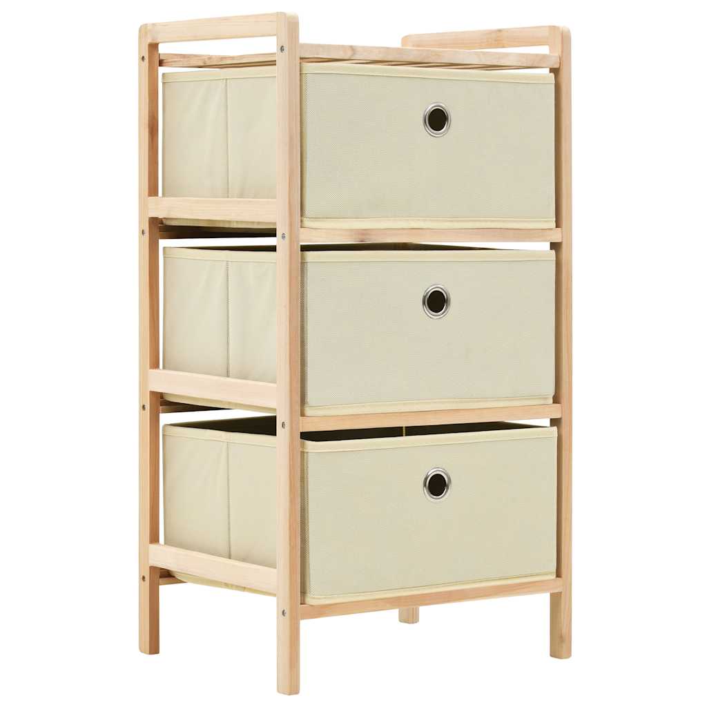 Étagères de rangement avec 3 paniers en tissu 2 pcs beige cèdre - XIOS