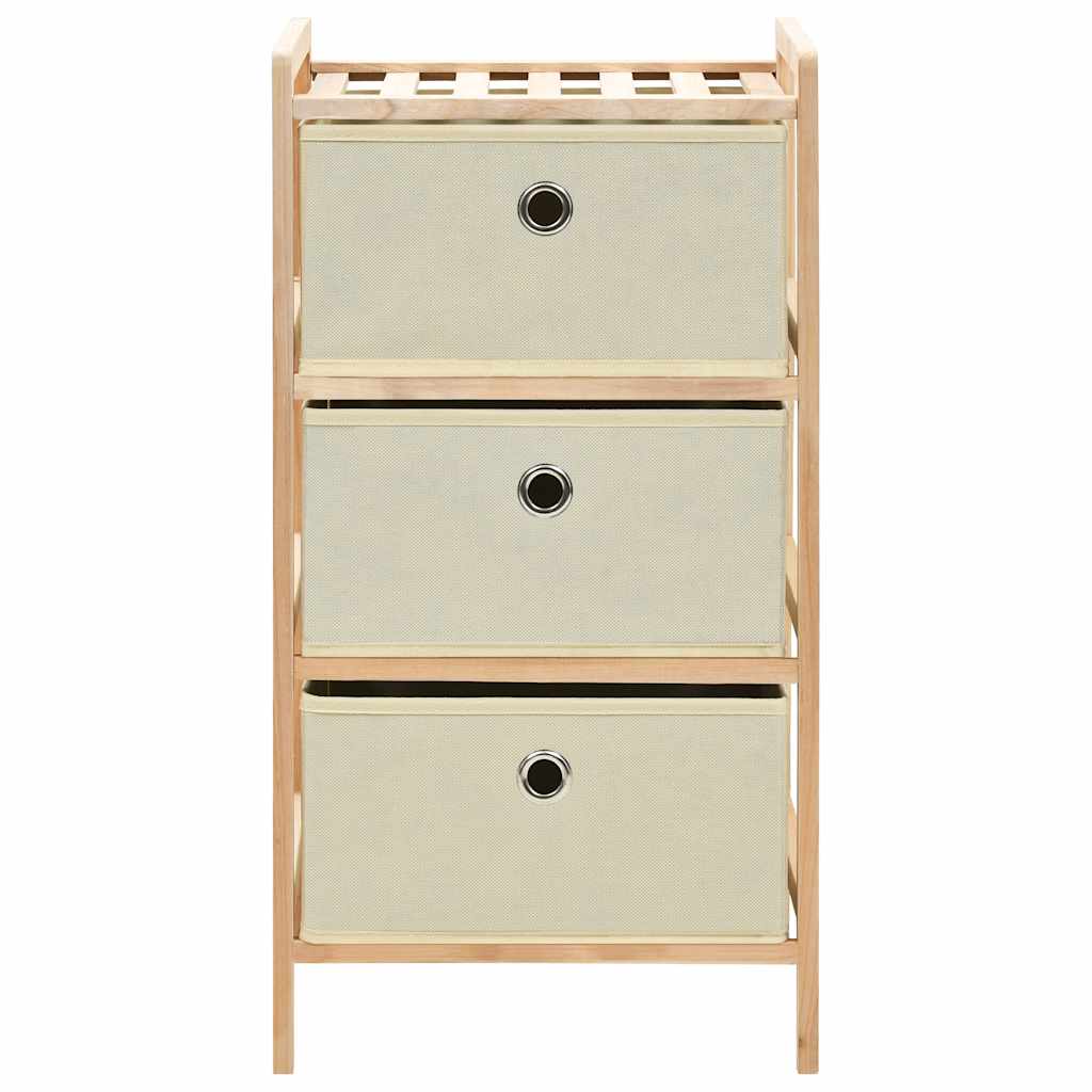 Étagères de rangement avec 3 paniers en tissu 2 pcs beige cèdre - XIOS