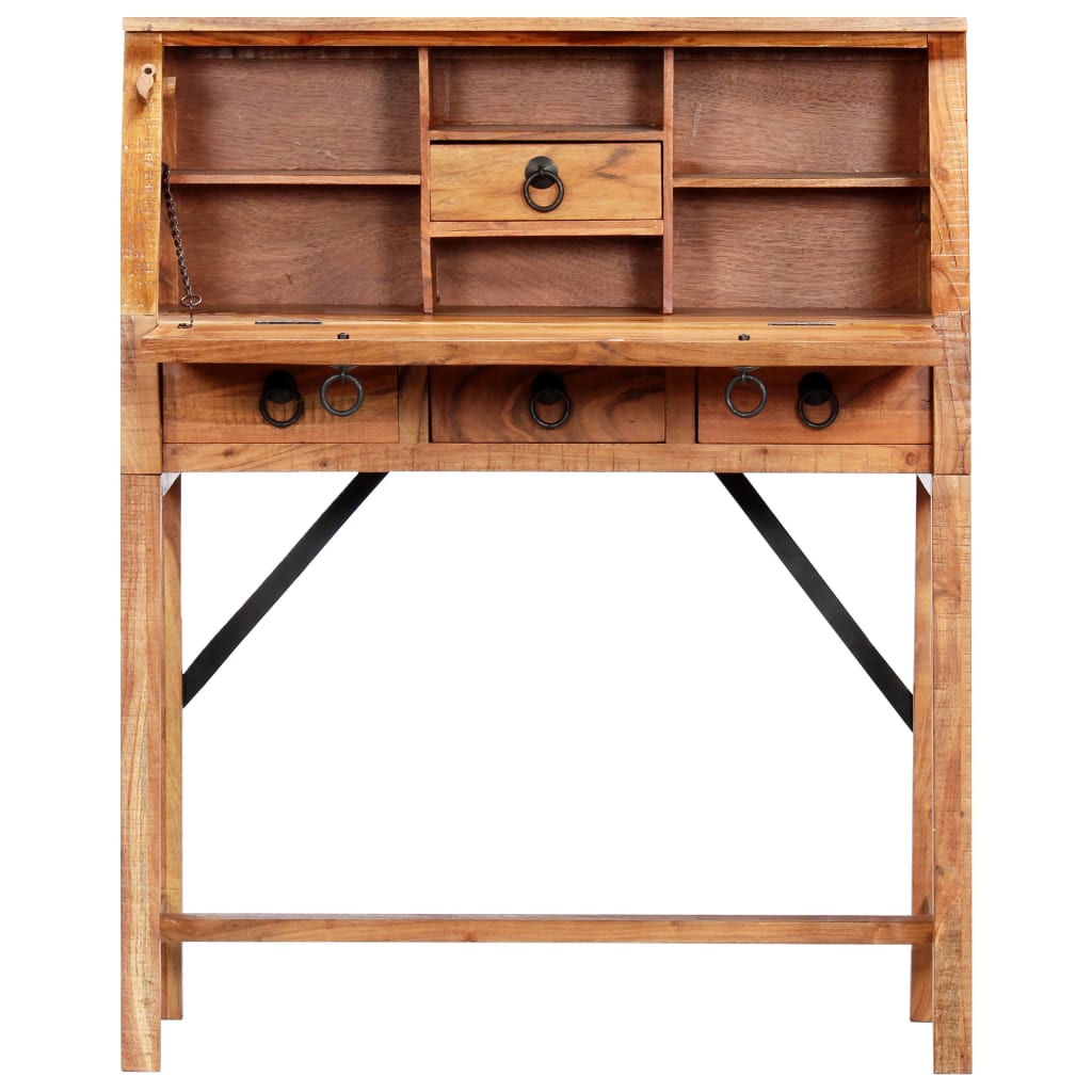 Bureau 90x40x107 cm Bois d'acacia massif