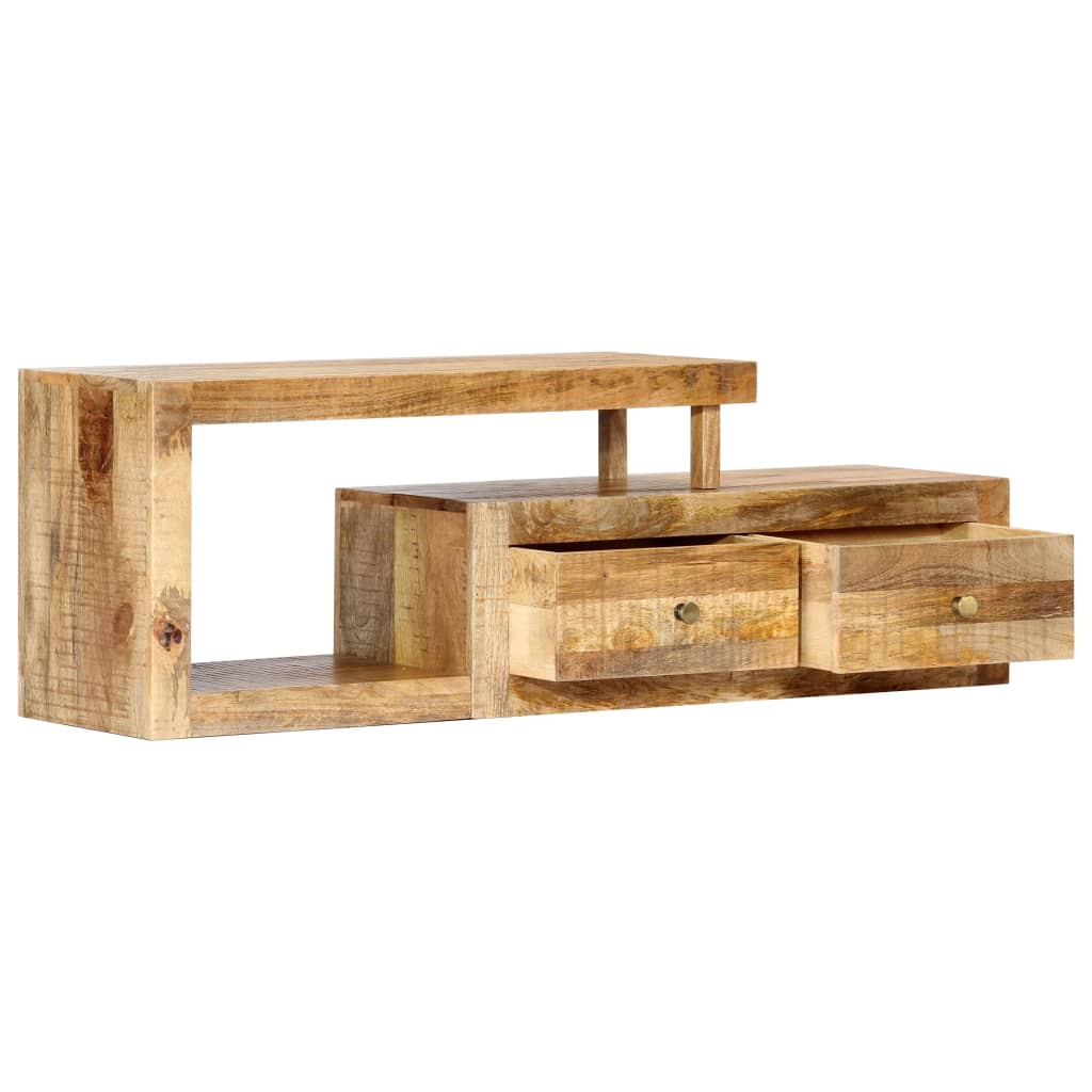 Meuble TV 120x30x40 cm Bois massif de manguier - XIOS