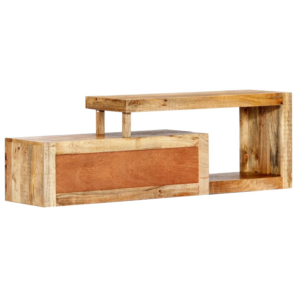 Meuble TV 120x30x40 cm Bois massif de manguier - XIOS