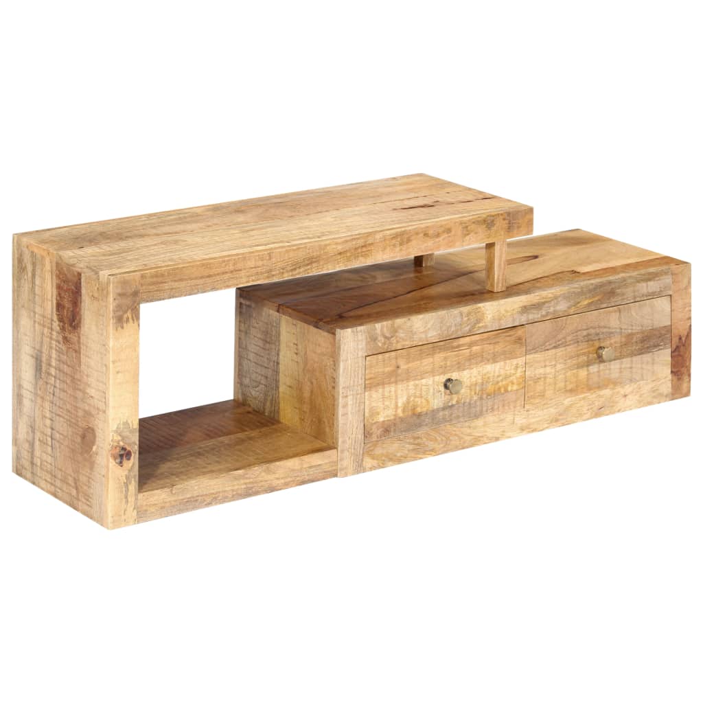 Meuble TV 120x30x40 cm Bois massif de manguier - XIOS
