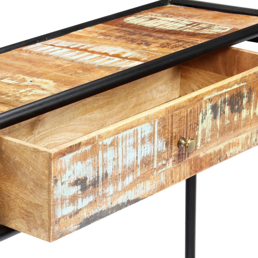 Table console 118 x 30 x 75 cm Bois de récupération massif - XIOS
