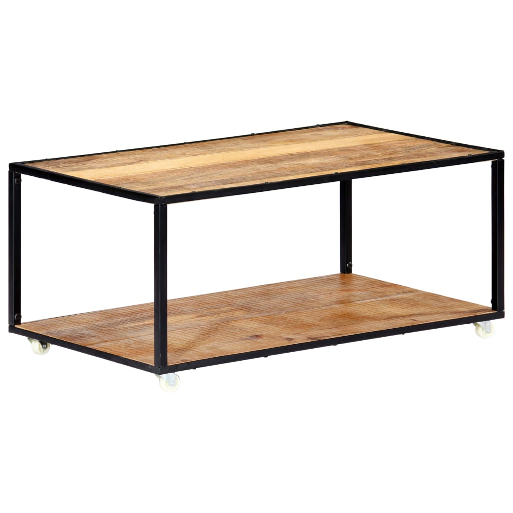 Table basse 90x50x40 cm Bois de récupération solide - XIOS
