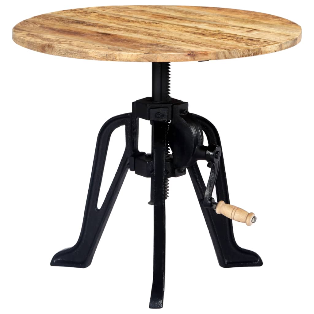 Table d'appoint 60x(46-63) cm Bois de manguier massif et fonte - XIOS