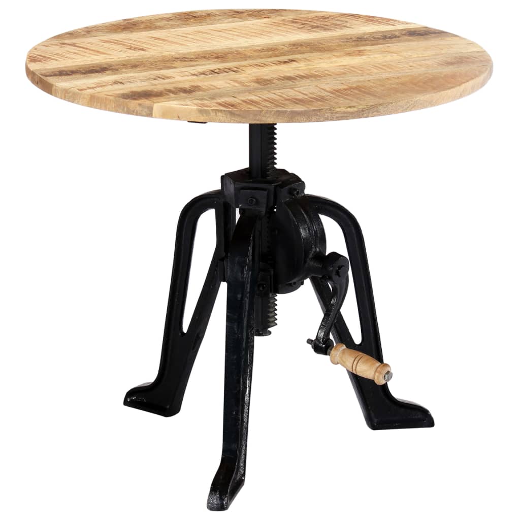 Table d'appoint 60x(46-63) cm Bois de manguier massif et fonte - XIOS