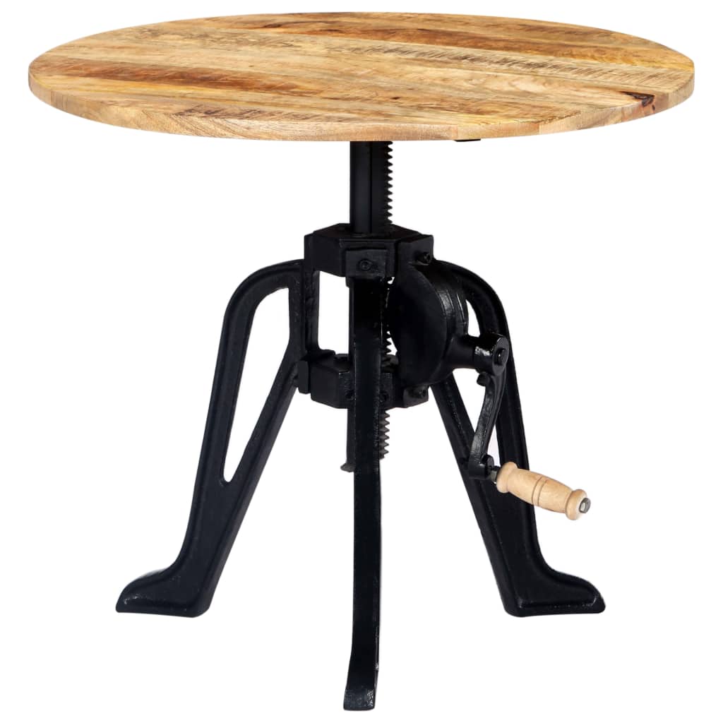 Table d'appoint 60x(46-63) cm Bois de manguier massif et fonte - XIOS