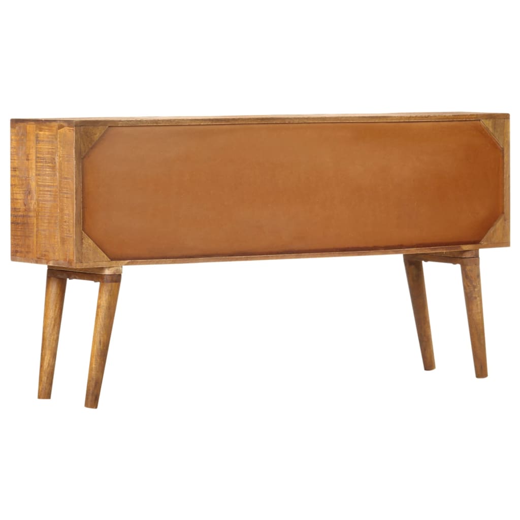 Buffet avec motif imprimé 130x30x70 cm Bois de manguier massif - XIOS