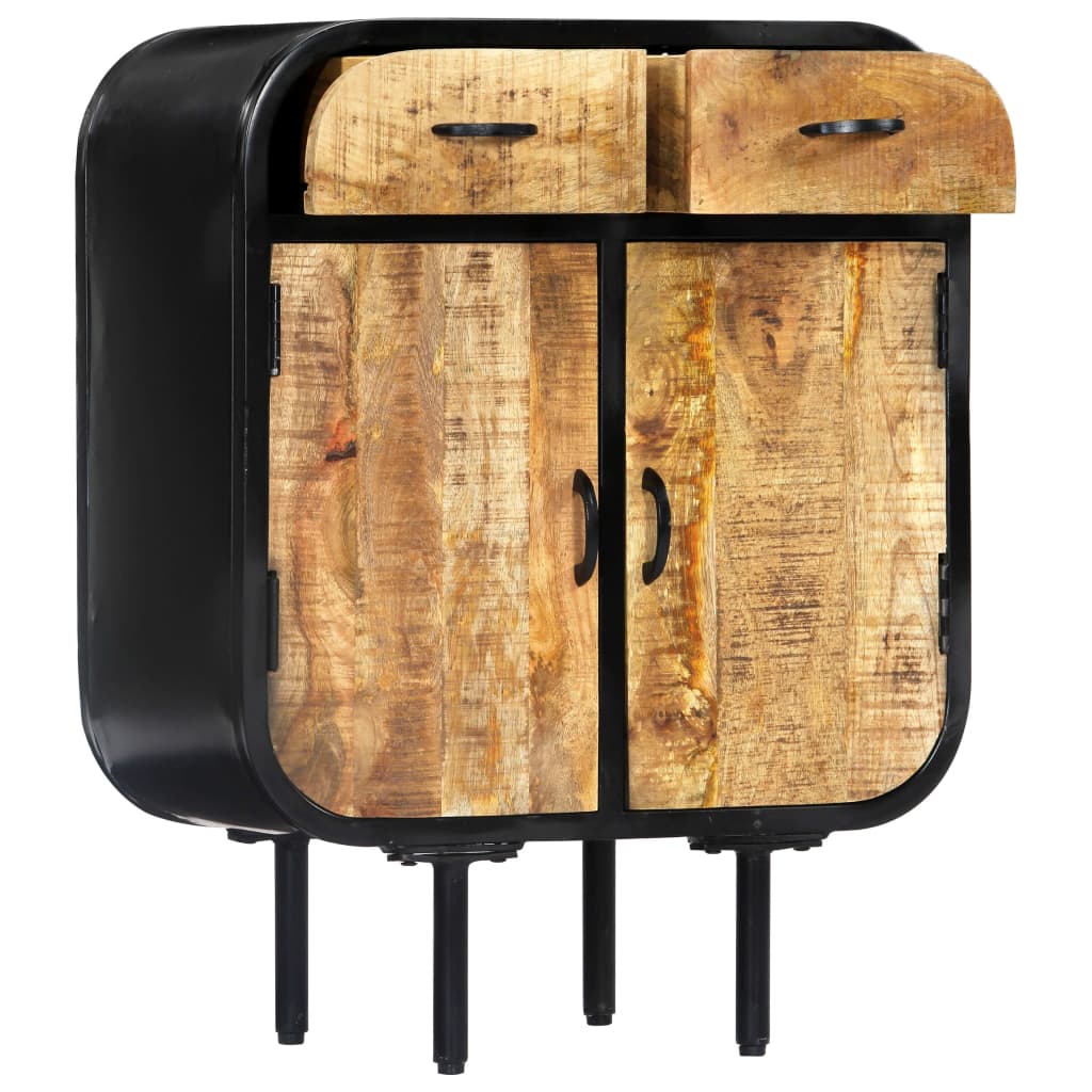 Buffet 60x30x75 cm Bois de manguier massif et fer - XIOS