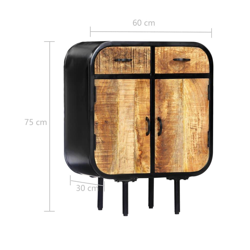 Buffet 60x30x75 cm Bois de manguier massif et fer - XIOS