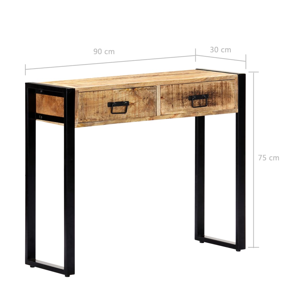 Table console 90 x 30 x 75 cm Bois de manguier massif - XIOS