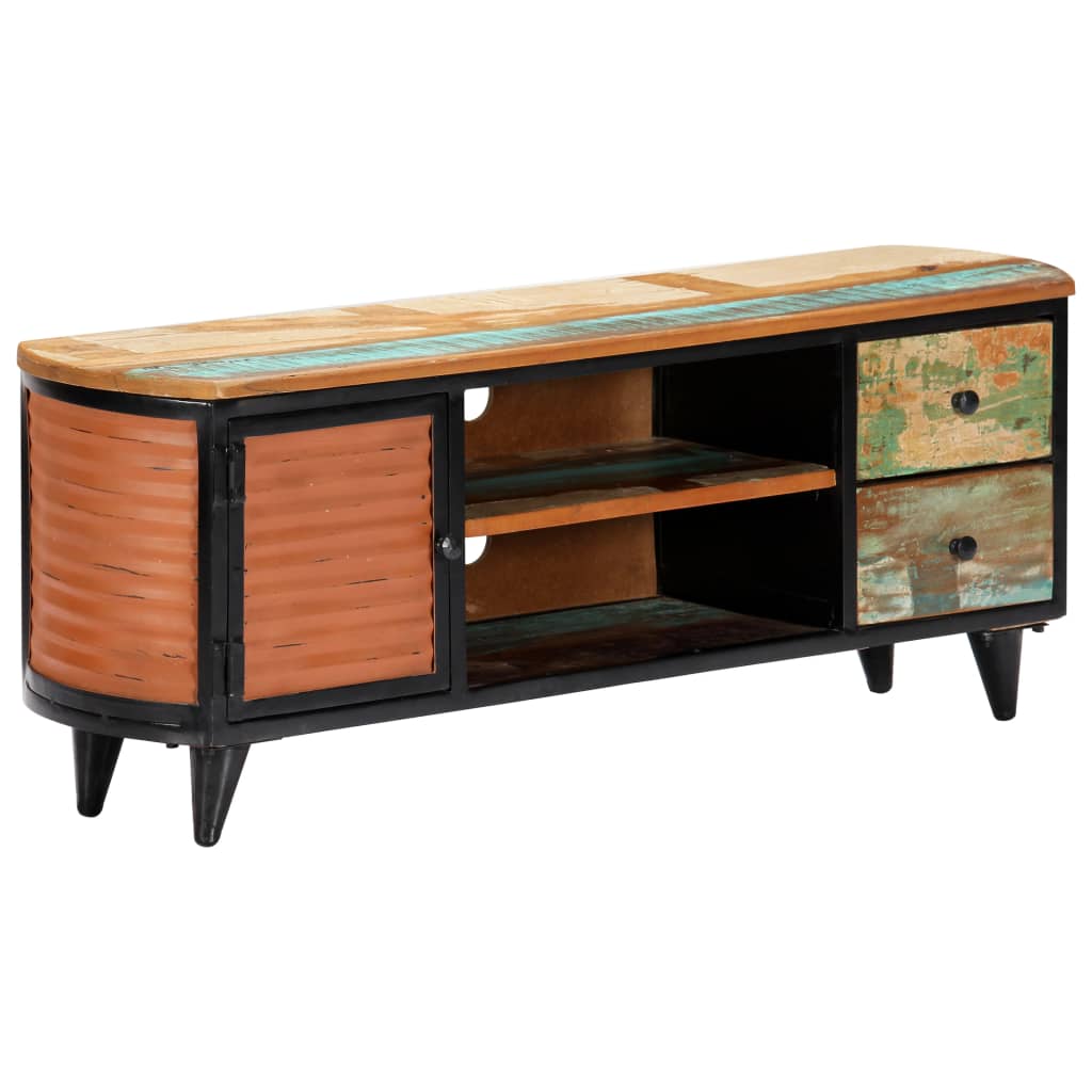 Meuble TV 120x30x45 cm Bois de récupération massif - XIOS