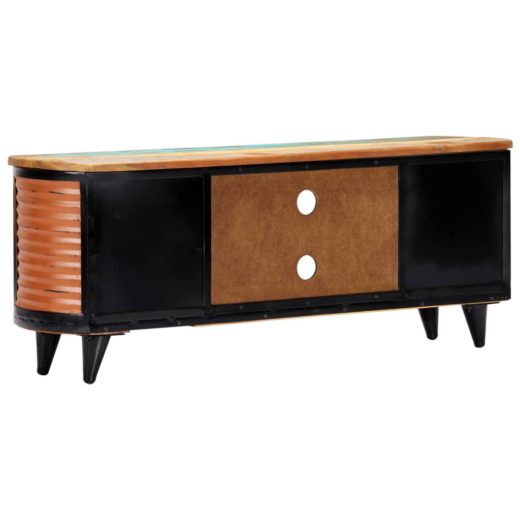 Meuble TV 120x30x45 cm Bois de récupération massif - XIOS