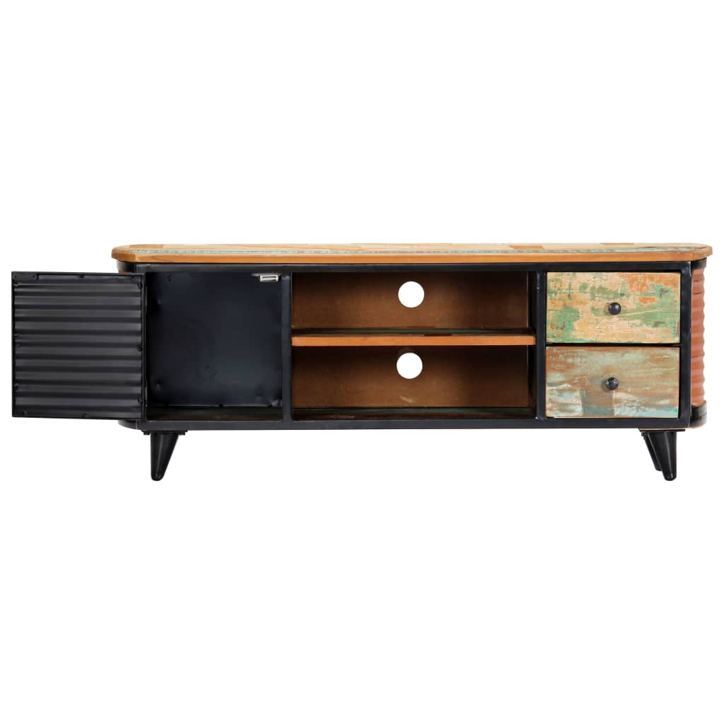 Meuble TV 120x30x45 cm Bois de récupération massif - XIOS