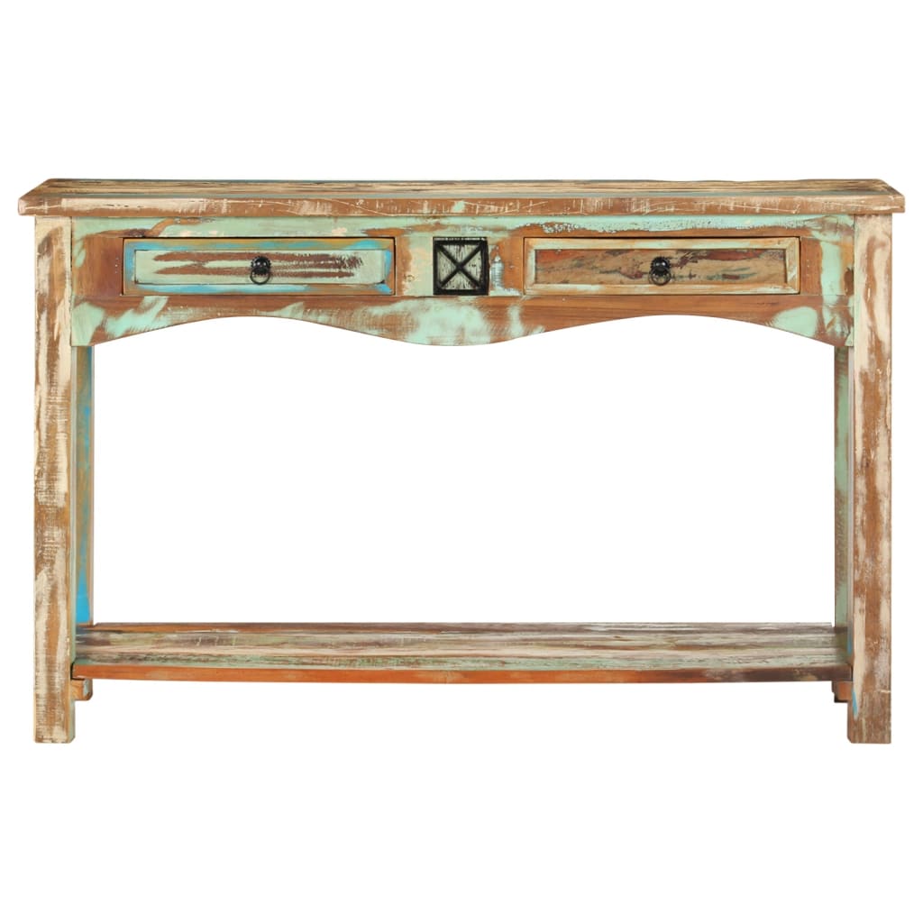 Table console 120x40x75 cm Bois solide de récupération - XIOS