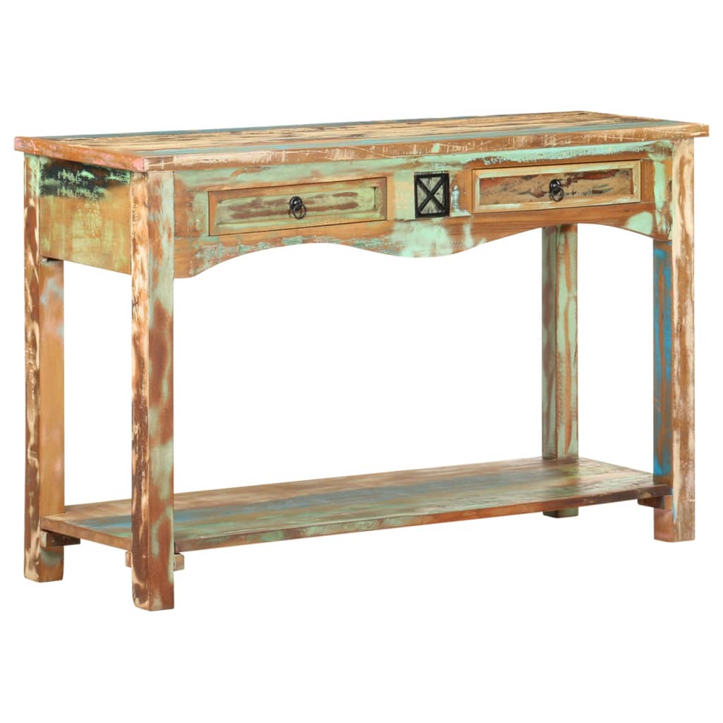 Table console 120x40x75 cm Bois solide de récupération - XIOS