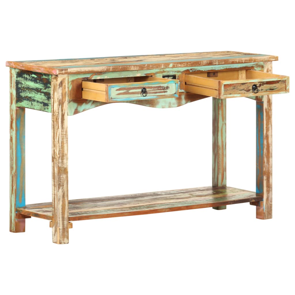 Table console 120x40x75 cm Bois solide de récupération - XIOS