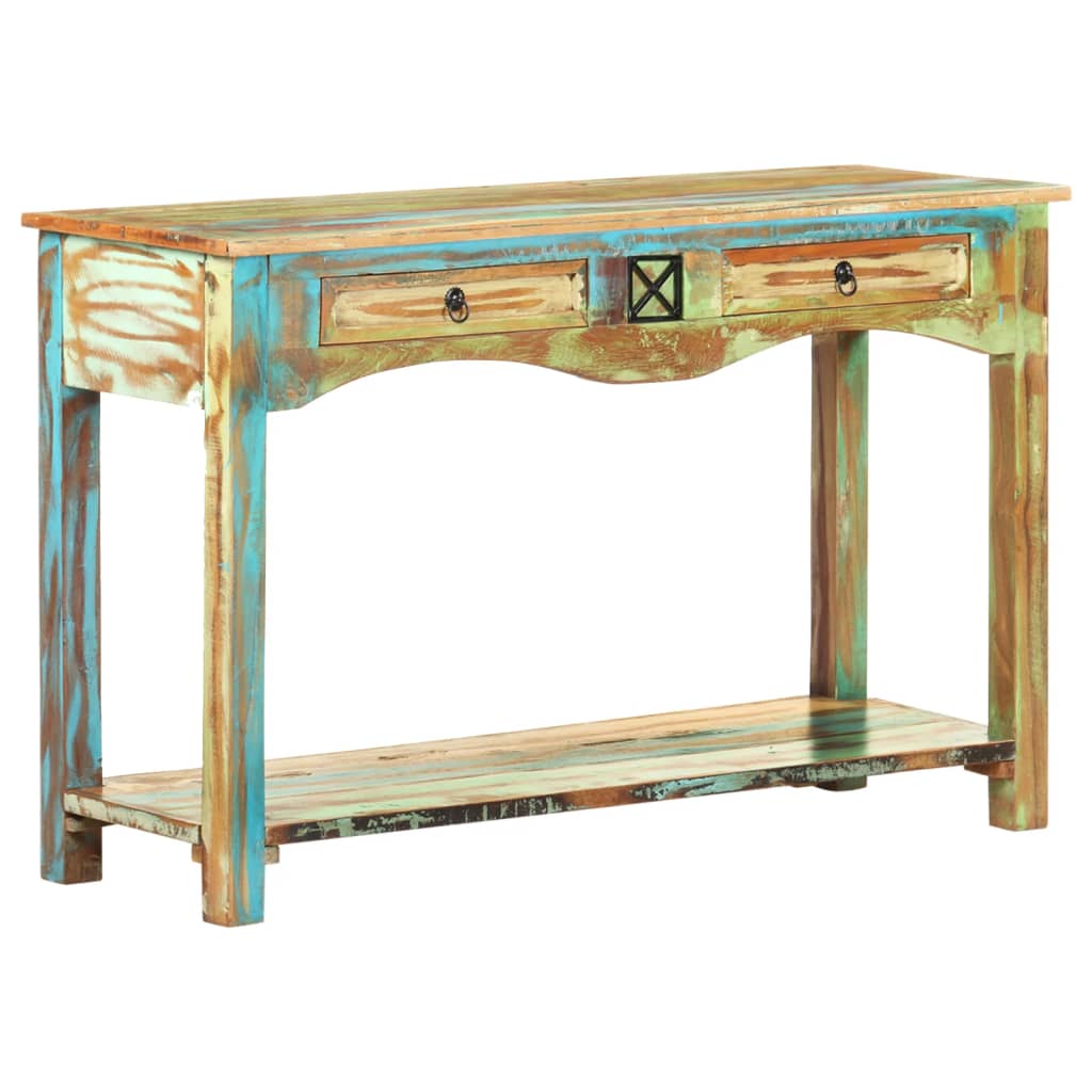 Table console 120x40x75 cm Bois solide de récupération - XIOS