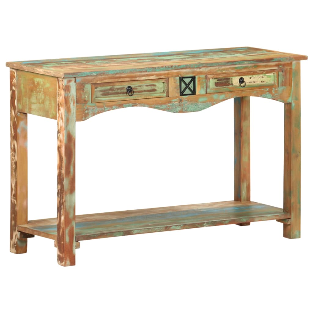 Table console 120x40x75 cm Bois solide de récupération - XIOS
