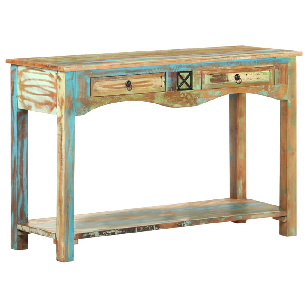 Table console 120x40x75 cm Bois solide de récupération - XIOS