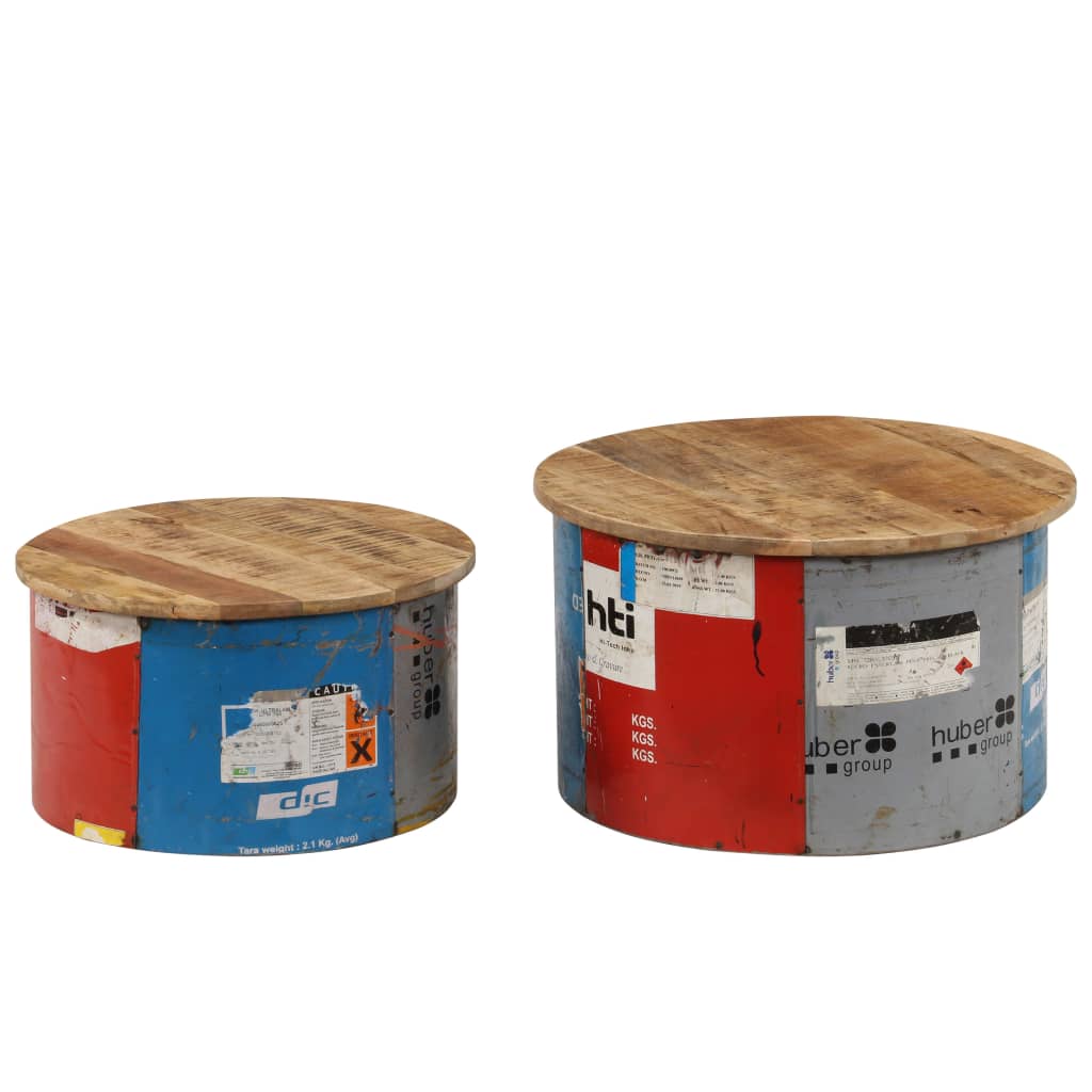 Tables basses 2 pcs Bois solide de manguier - XIOS