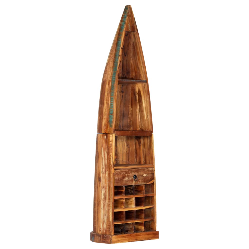 Casier à bouteilles 50 x 40 x 180 cm Bois de manguier massif - XIOS