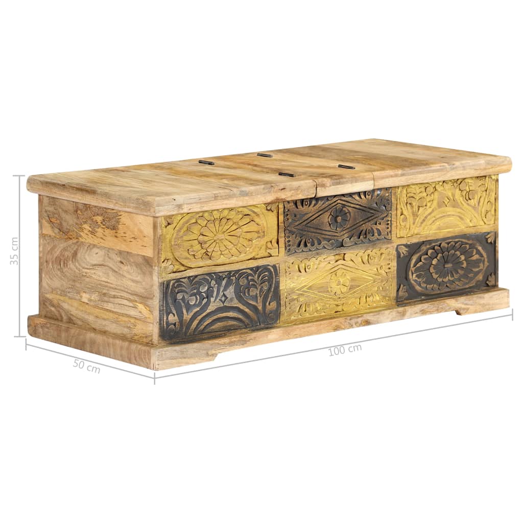 Table basse 100x50x35 cm Bois de manguier massif - XIOS