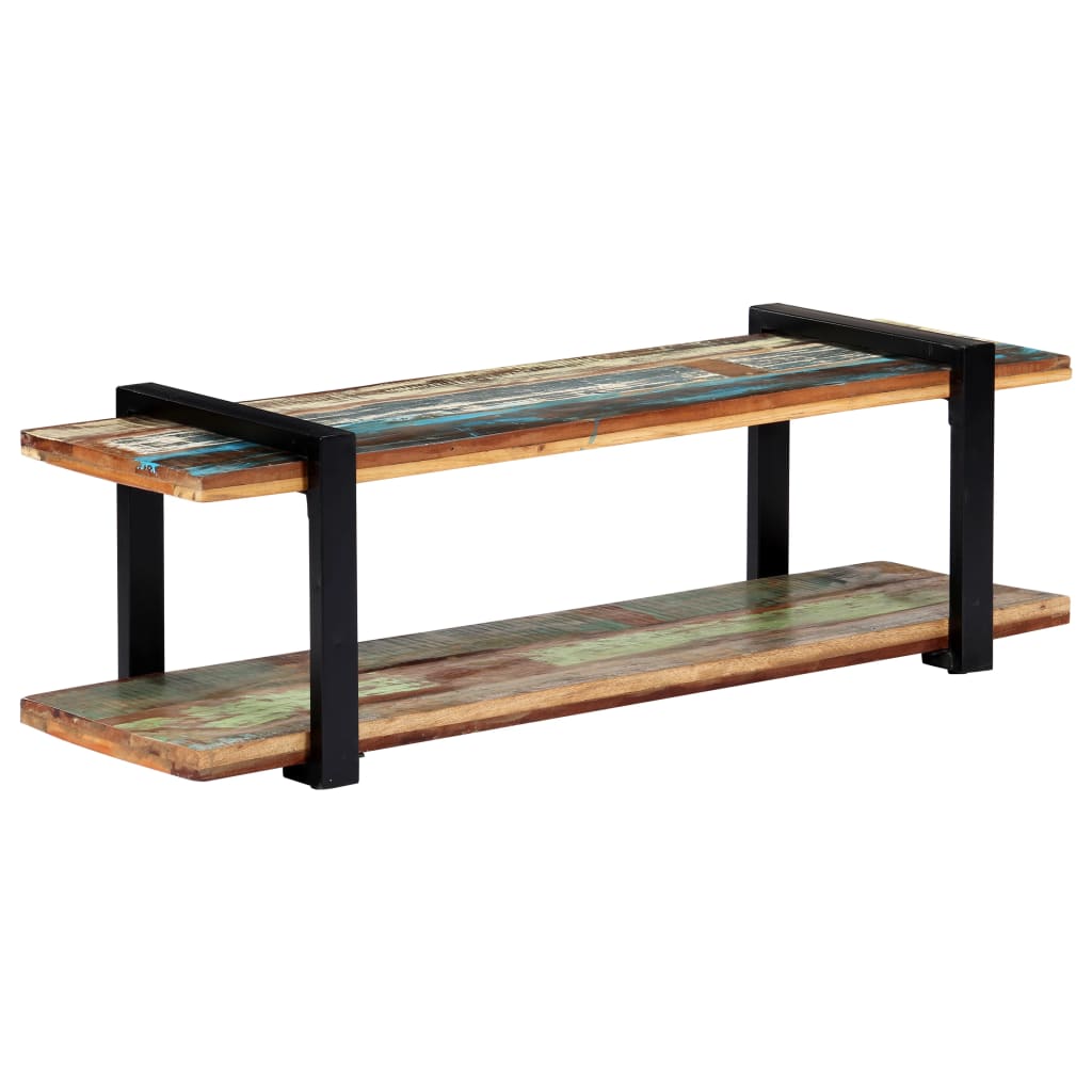 Meuble TV 130x40x40 cm Bois de récupération massif - XIOS