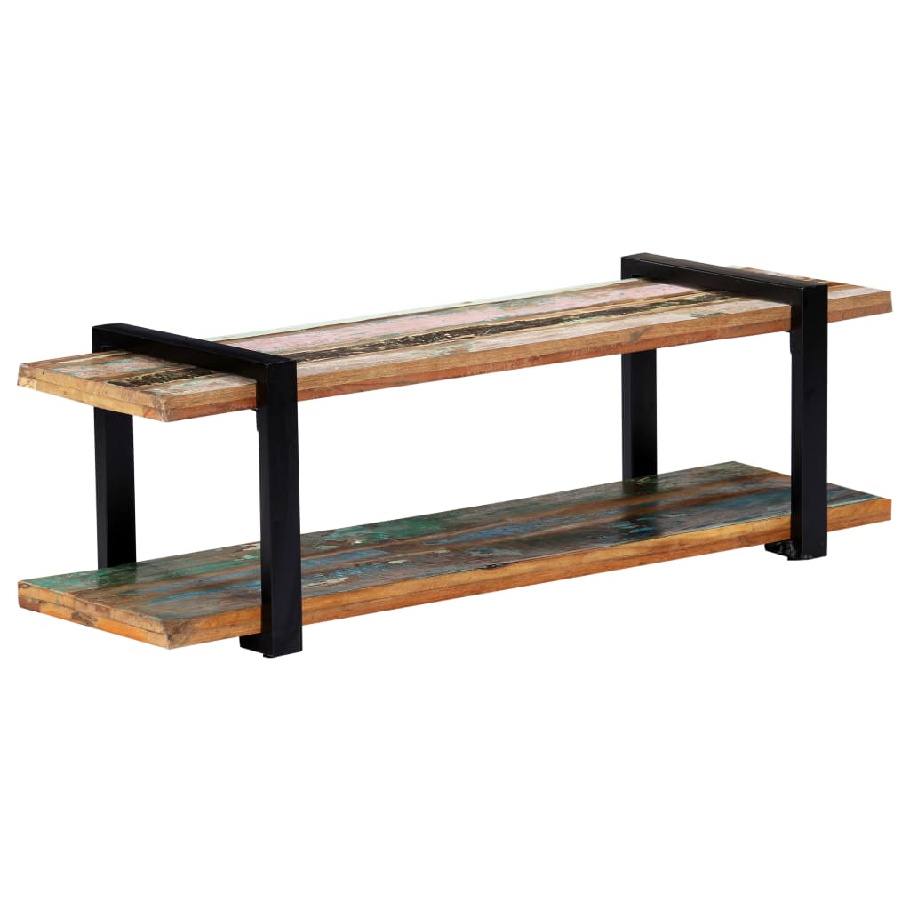 Meuble TV 130x40x40 cm Bois de récupération massif - XIOS