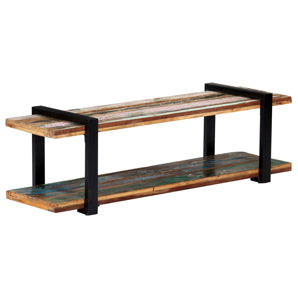 Meuble TV 130x40x40 cm Bois de récupération massif - XIOS