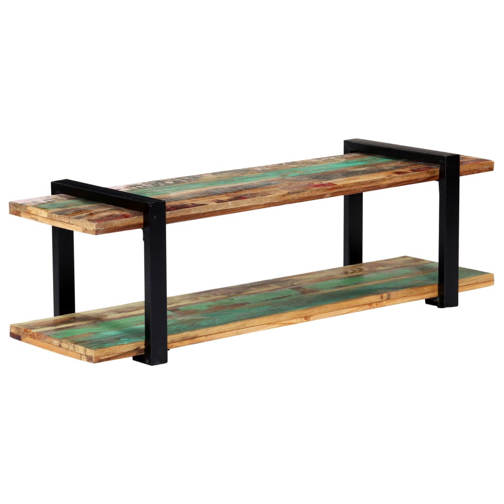 Meuble TV 130x40x40 cm Bois de récupération massif - XIOS