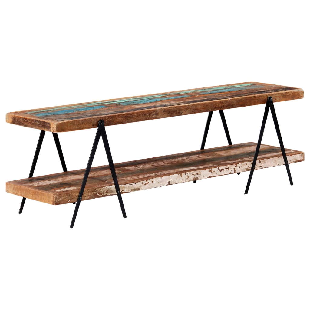 Meuble TV 160x40x50 cm Bois de récupération massif - XIOS