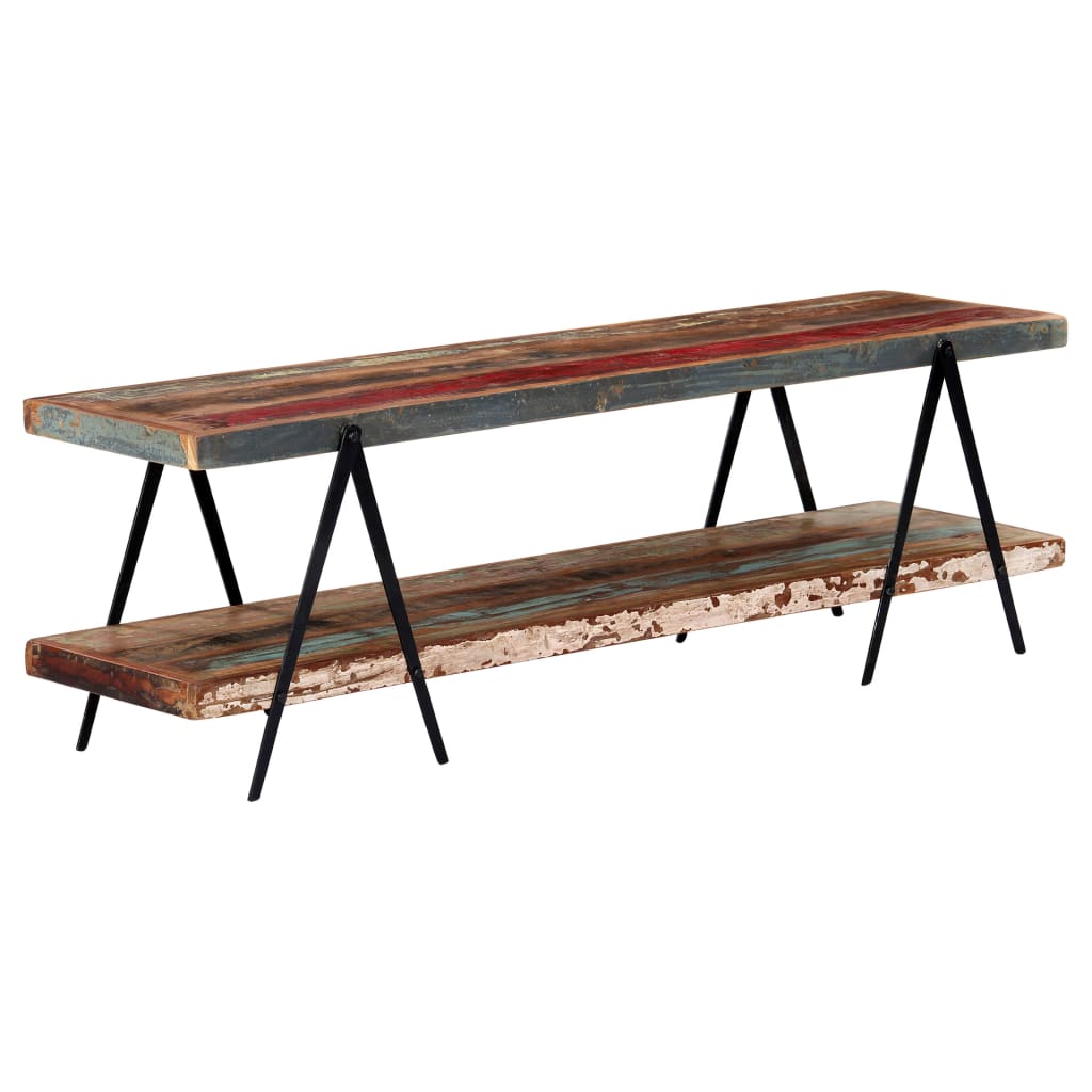 Meuble TV 160x40x50 cm Bois de récupération massif - XIOS