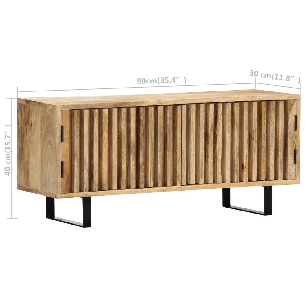 Meuble TV 90x30x40 cm Bois de manguier massif - XIOS