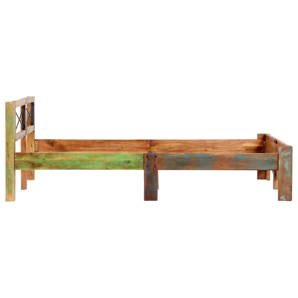 Cadre de lit Bois de récupération massif 140 x 200 cm - XIOS