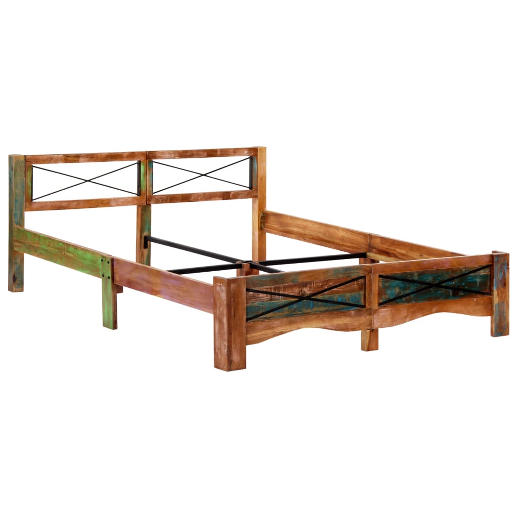 Cadre de lit bois de récupération massif 160x200 cm - XIOS