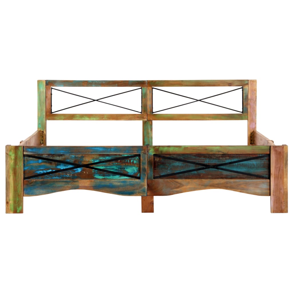 Cadre de lit bois de récupération massif 160x200 cm - XIOS