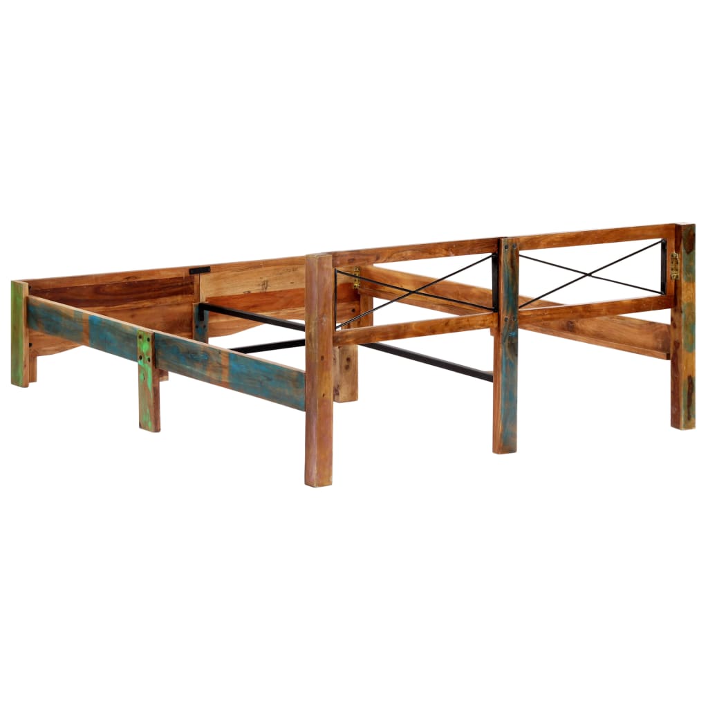 Cadre de lit bois de récupération massif 160x200 cm - XIOS