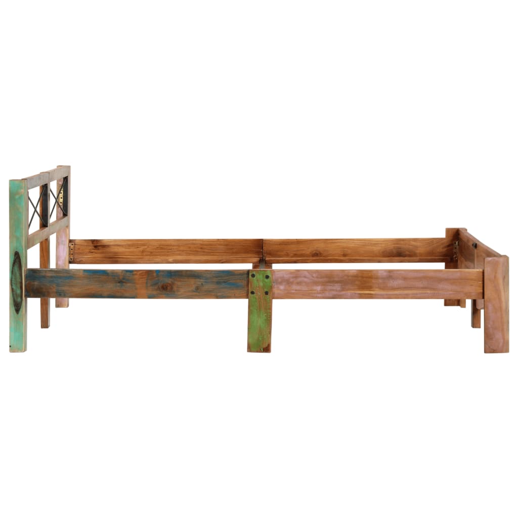 Cadre de lit bois de récupération massif 160x200 cm - XIOS