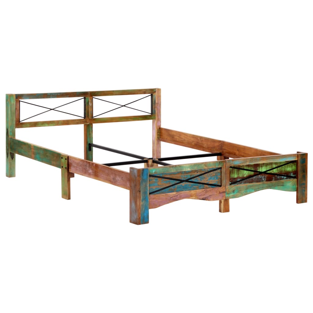 Cadre de lit bois de récupération massif 160x200 cm - XIOS