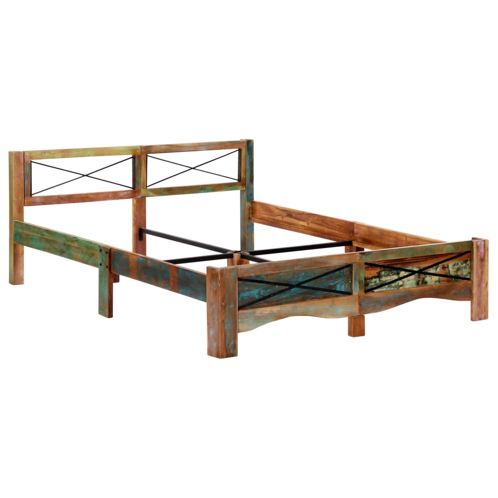 Cadre de lit bois de récupération massif 160x200 cm - XIOS
