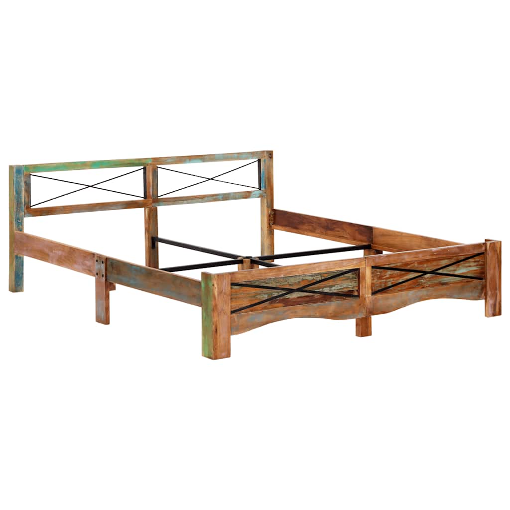 Cadre de lit sans matelas Bois de récupération massif 180x200cm