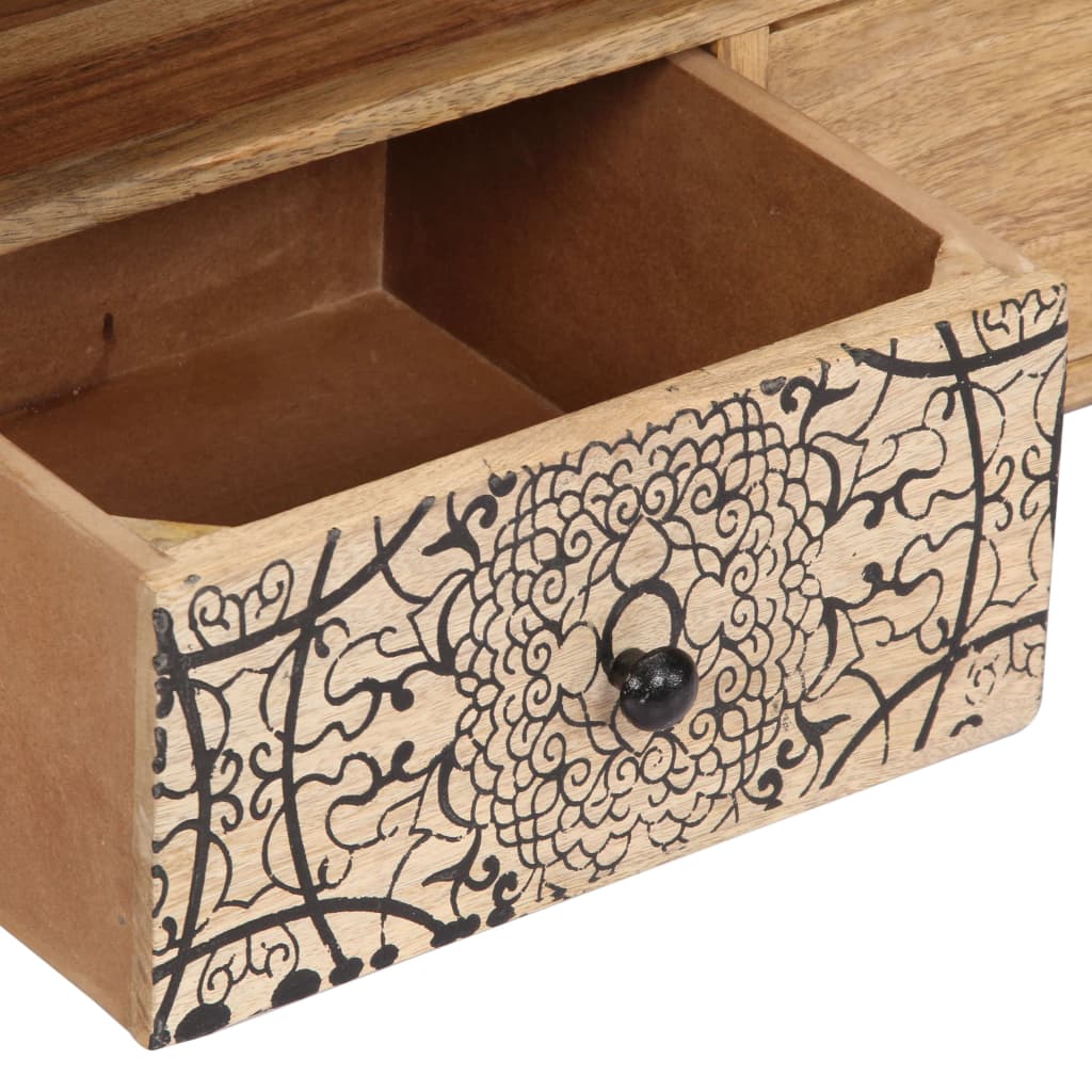 Meuble TV 140x30x40 cm Bois de manguier massif - XIOS