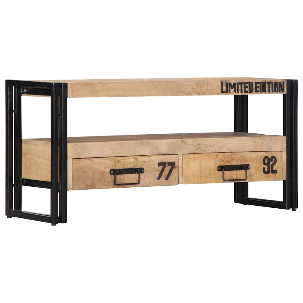 Meuble TV 100x30x45 cm Bois de manguier massif - XIOS