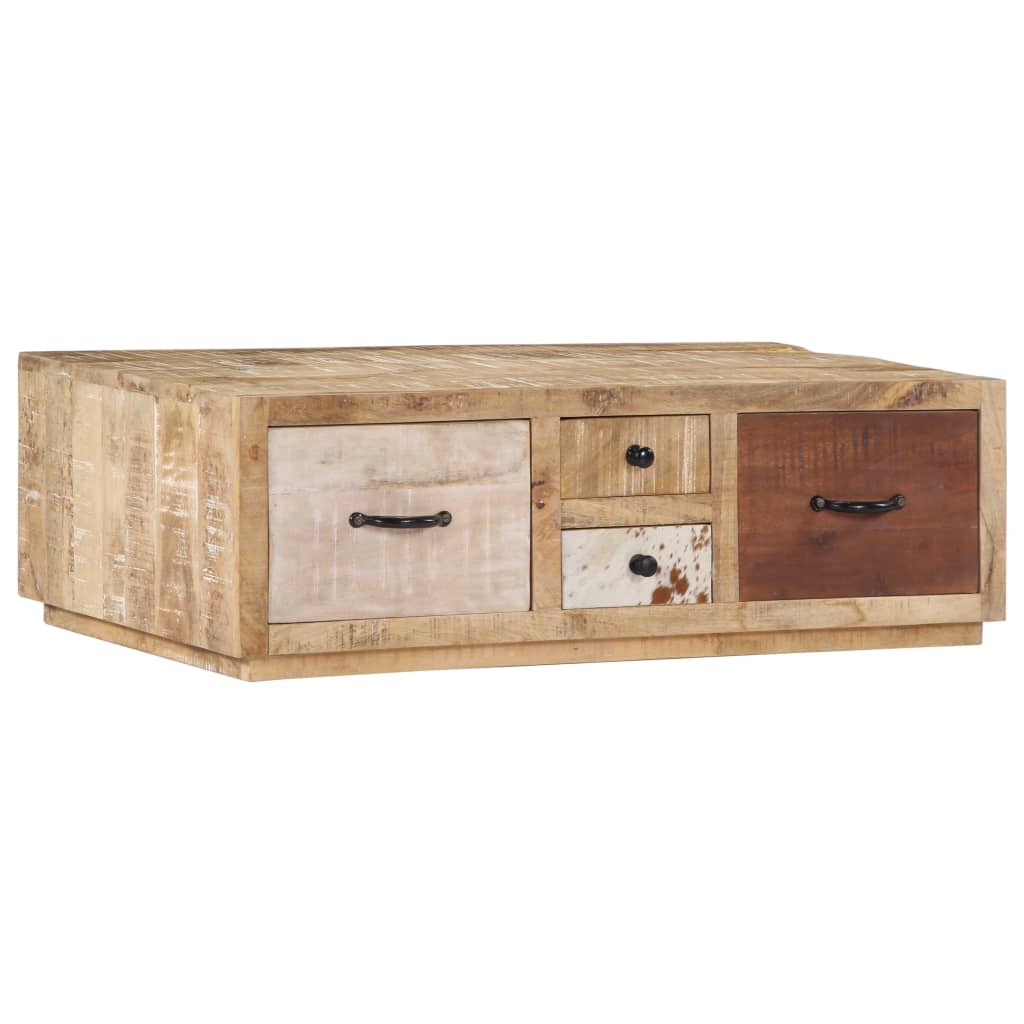 Table basse 90x60x30 cm Bois de manguier massif - XIOS